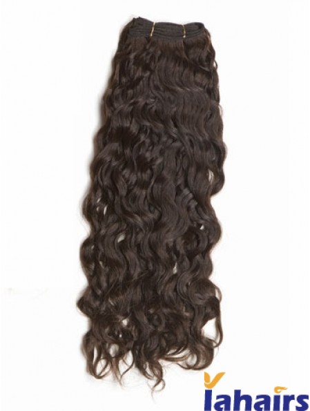 Curly Remy Human Hair Brown New Weft Extensions