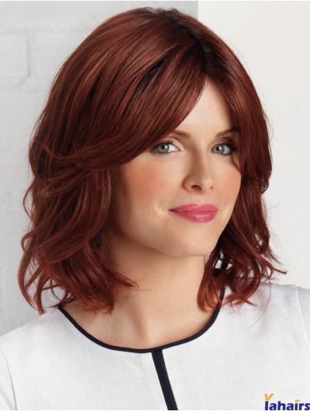 Auburn 10 inch Fabulous Shoulder Length Wavy Layered Lace Wigs